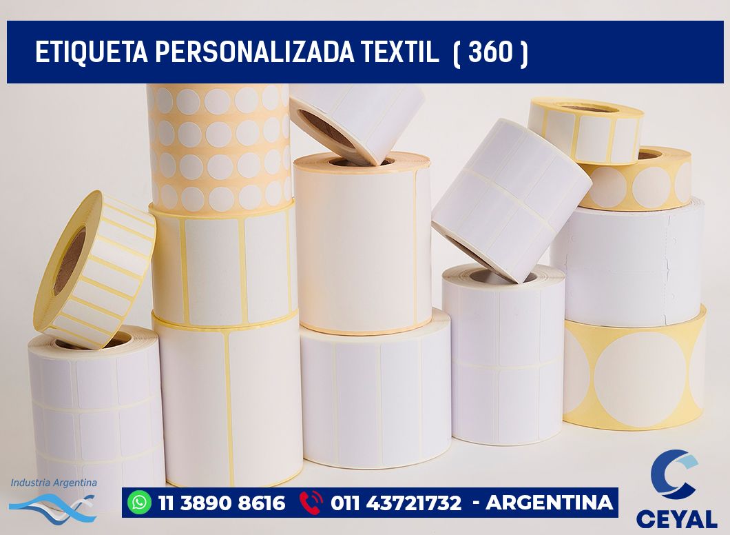 ETIQUETA PERSONALIZADA TEXTIL  ( 360 )