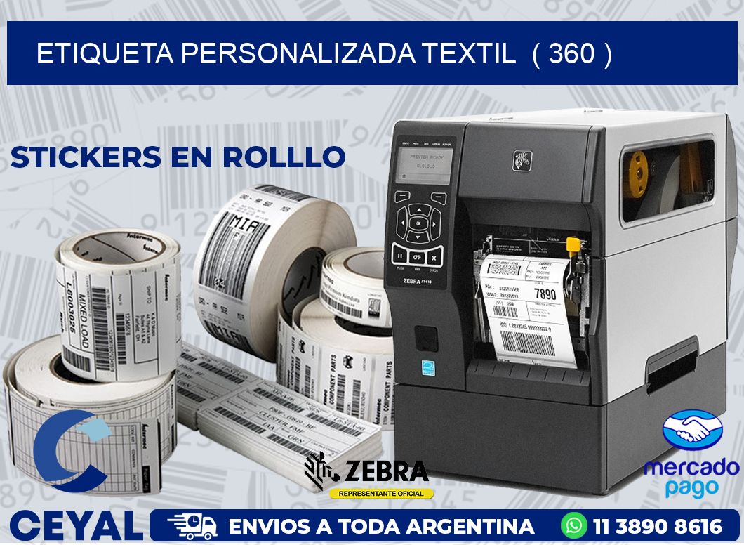 ETIQUETA PERSONALIZADA TEXTIL  ( 360 )