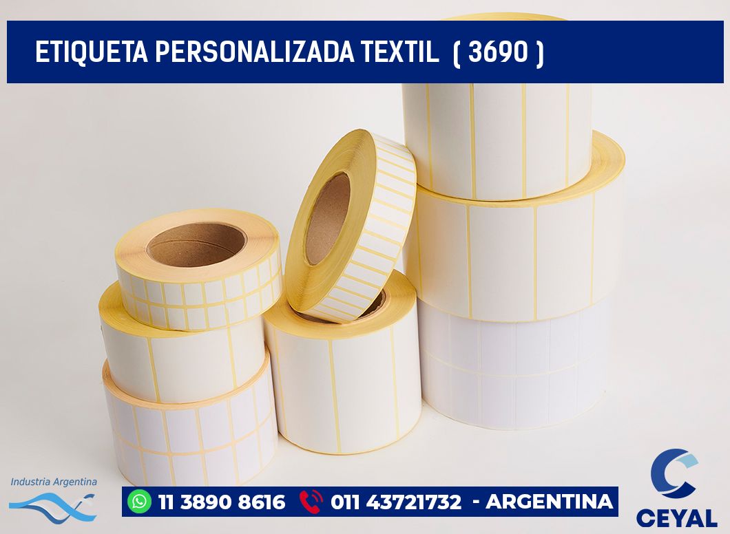 ETIQUETA PERSONALIZADA TEXTIL  ( 3690 )