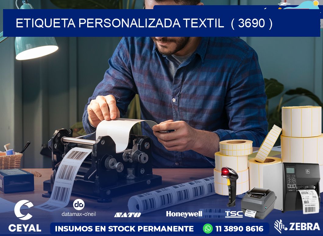 ETIQUETA PERSONALIZADA TEXTIL  ( 3690 )