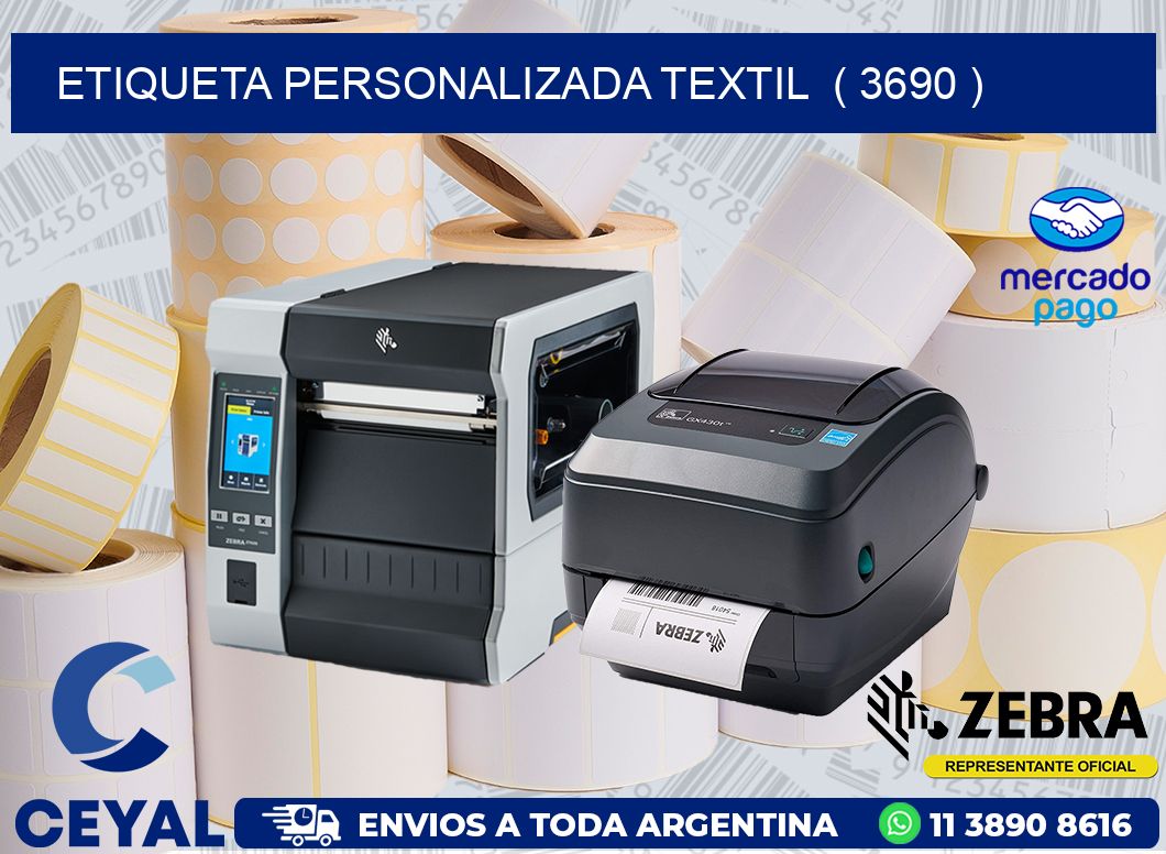 ETIQUETA PERSONALIZADA TEXTIL  ( 3690 )