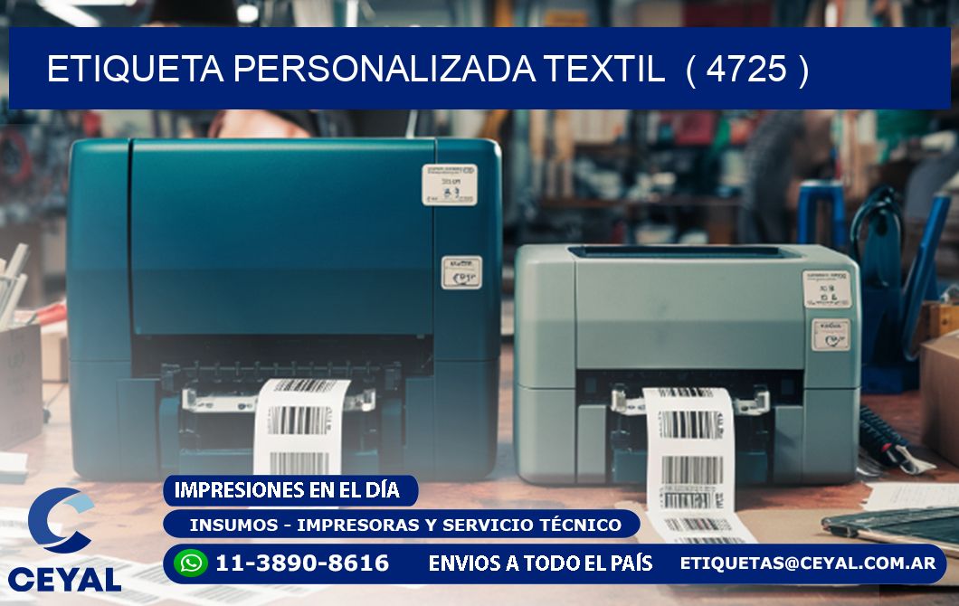 ETIQUETA PERSONALIZADA TEXTIL  ( 4725 )