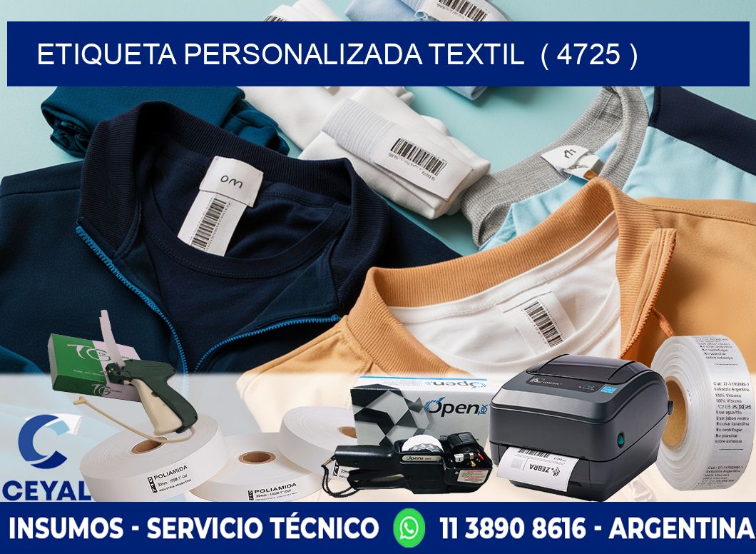 ETIQUETA PERSONALIZADA TEXTIL  ( 4725 )