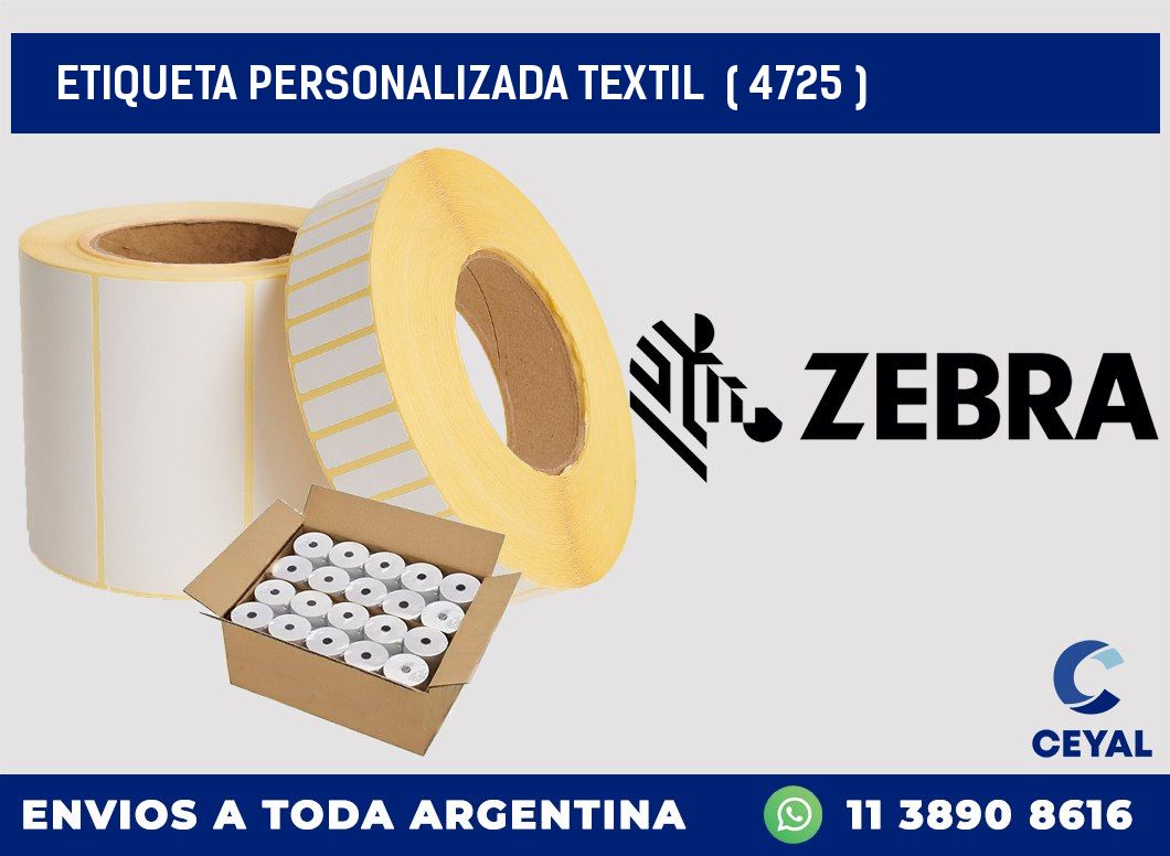 ETIQUETA PERSONALIZADA TEXTIL  ( 4725 )