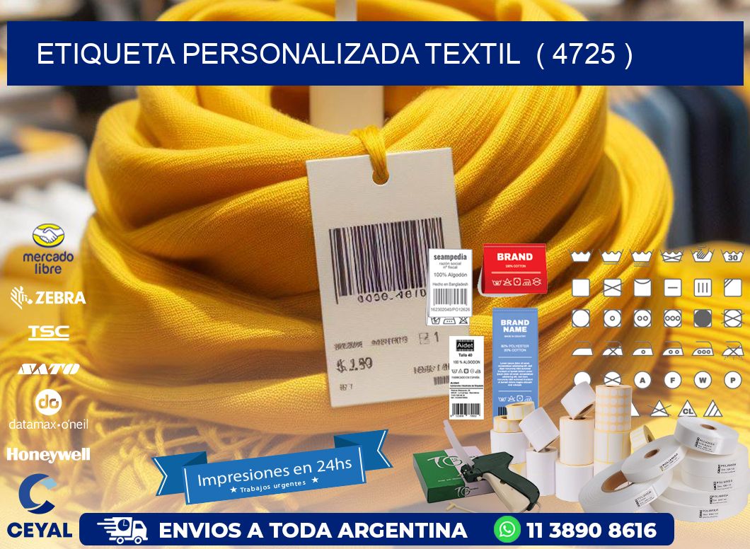 ETIQUETA PERSONALIZADA TEXTIL  ( 4725 )