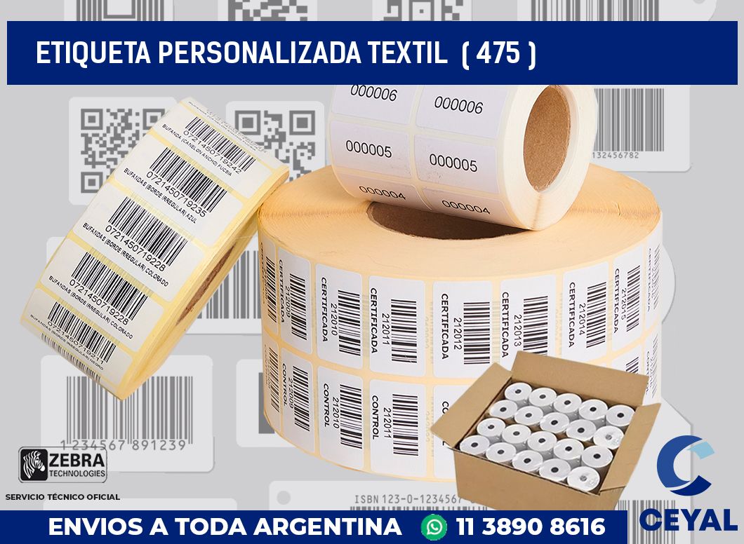 ETIQUETA PERSONALIZADA TEXTIL  ( 475 )