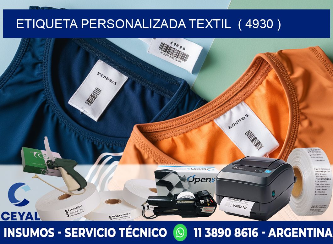 ETIQUETA PERSONALIZADA TEXTIL  ( 4930 )