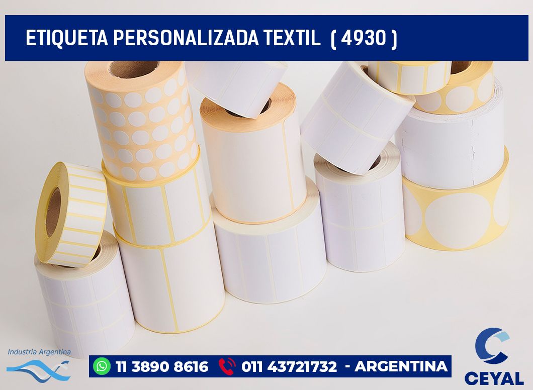 ETIQUETA PERSONALIZADA TEXTIL  ( 4930 )