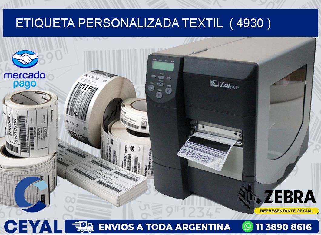 ETIQUETA PERSONALIZADA TEXTIL  ( 4930 )