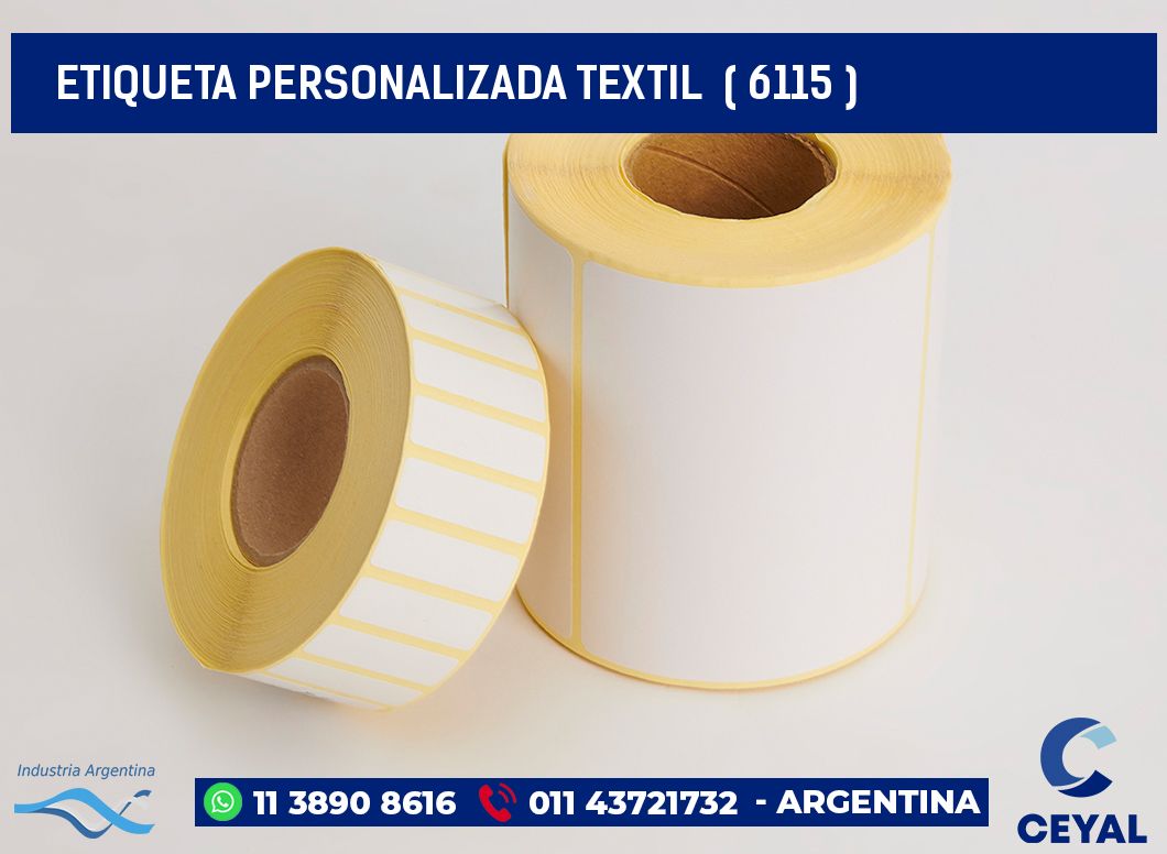 ETIQUETA PERSONALIZADA TEXTIL  ( 6115 )