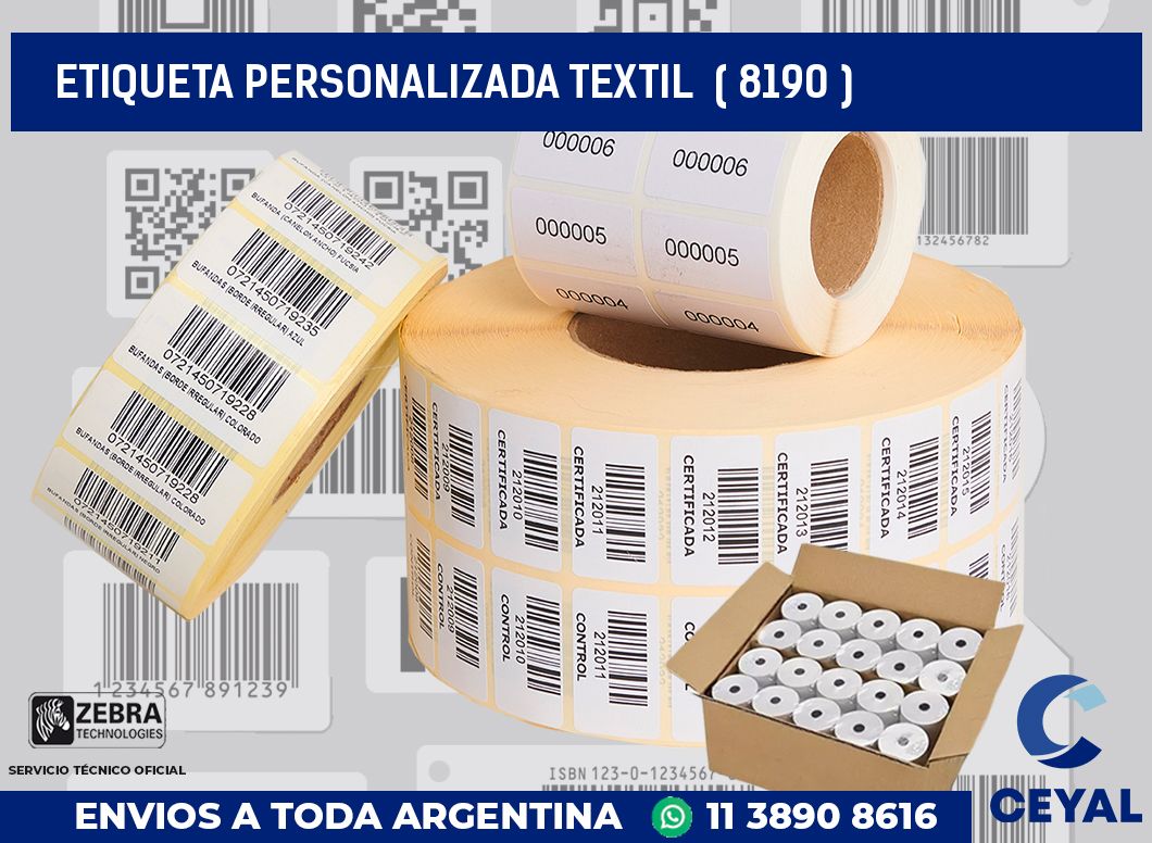 ETIQUETA PERSONALIZADA TEXTIL  ( 8190 )