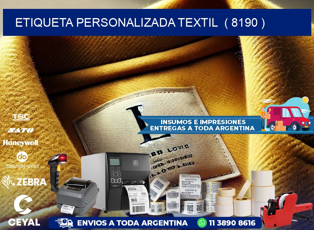 ETIQUETA PERSONALIZADA TEXTIL  ( 8190 )