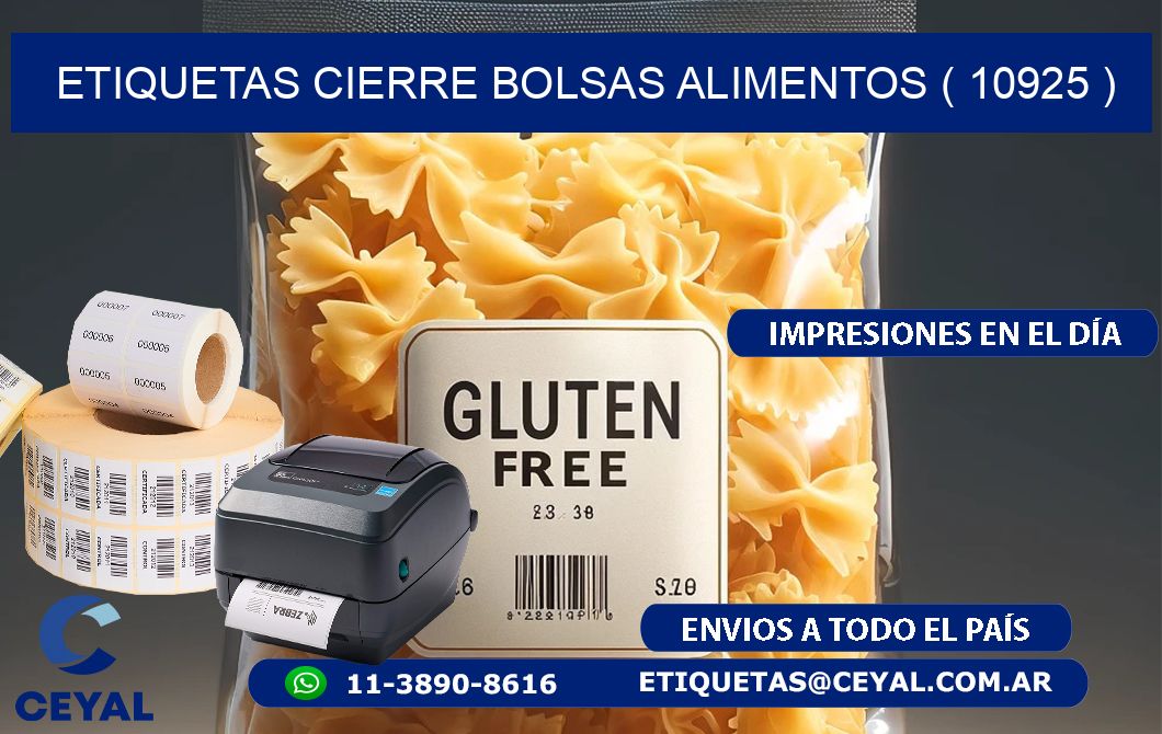 ETIQUETAS CIERRE BOLSAS ALIMENTOS ( 10925 )