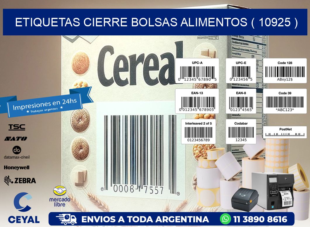 ETIQUETAS CIERRE BOLSAS ALIMENTOS ( 10925 )