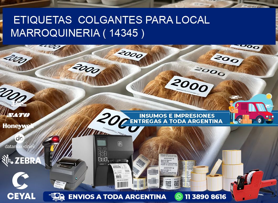 ETIQUETAS  COLGANTES PARA LOCAL MARROQUINERIA ( 14345 )