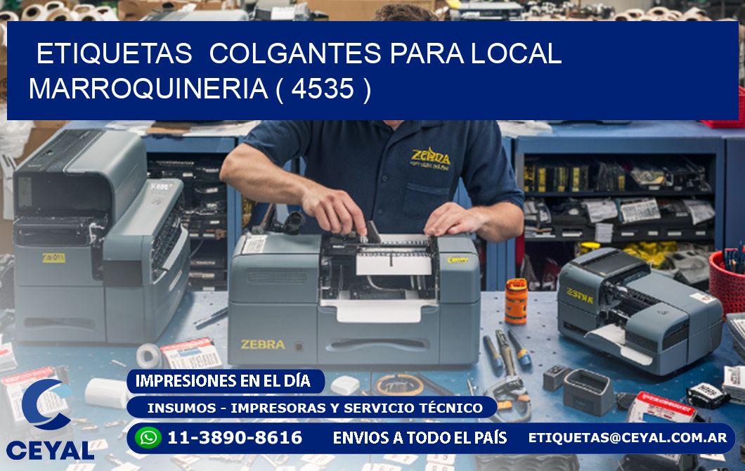 ETIQUETAS  COLGANTES PARA LOCAL MARROQUINERIA ( 4535 )