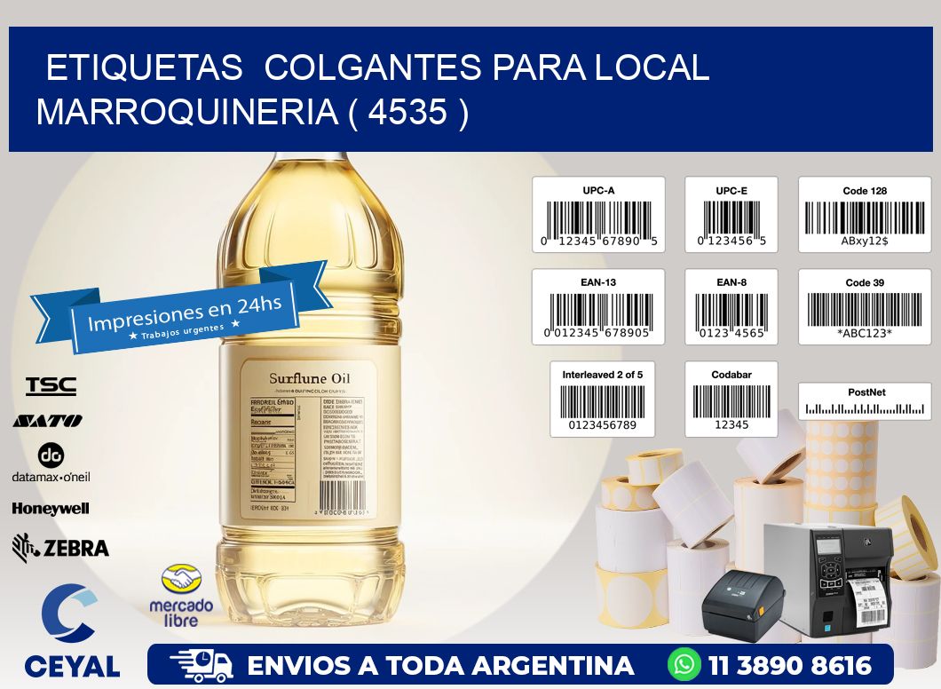 ETIQUETAS  COLGANTES PARA LOCAL MARROQUINERIA ( 4535 )