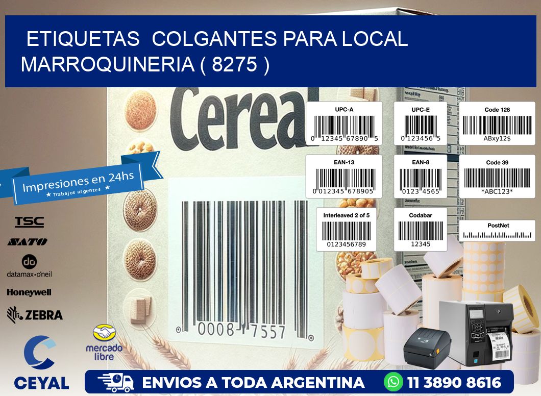 ETIQUETAS  COLGANTES PARA LOCAL MARROQUINERIA ( 8275 )