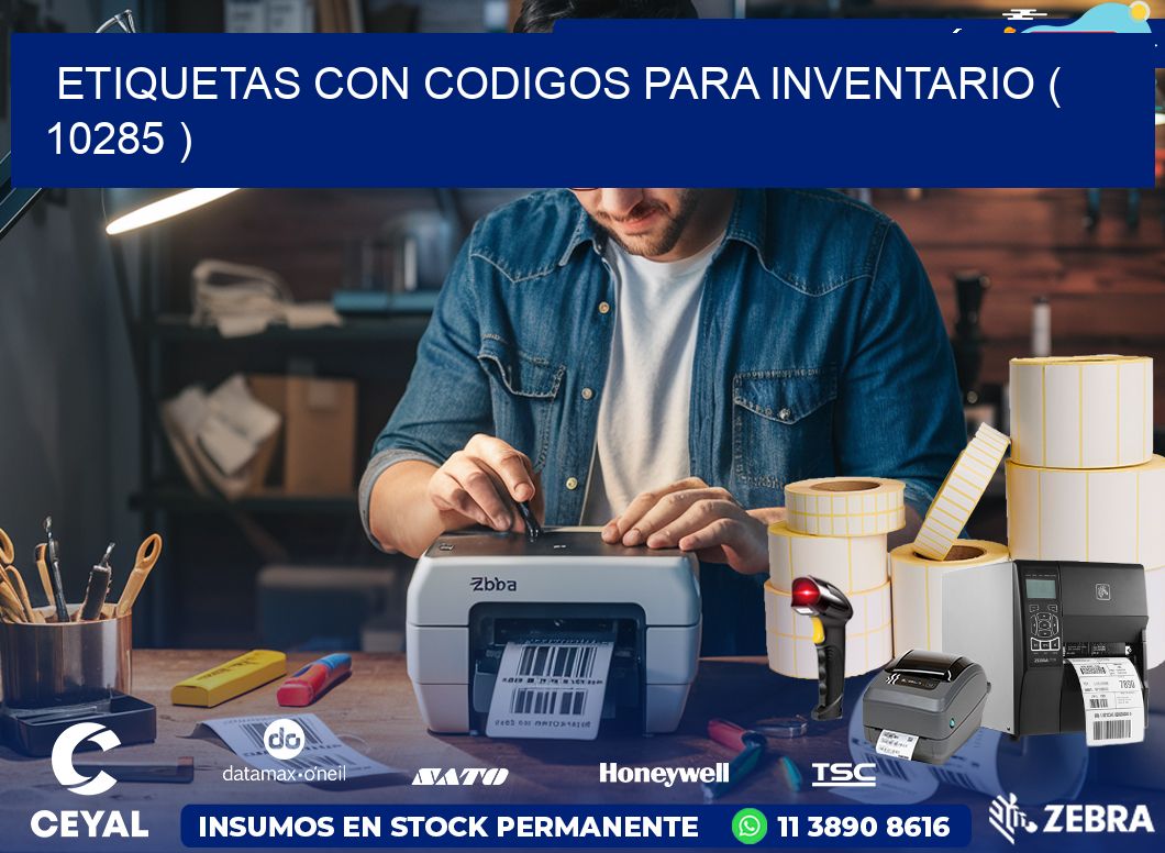 ETIQUETAS CON CODIGOS PARA INVENTARIO ( 10285 )