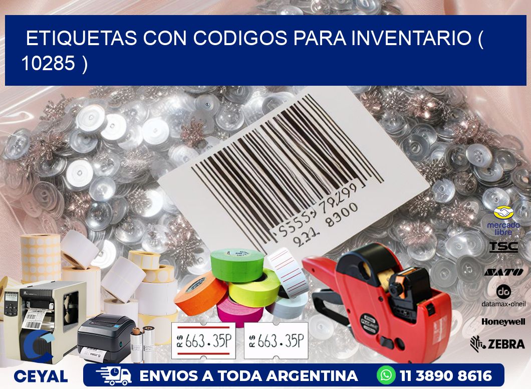 ETIQUETAS CON CODIGOS PARA INVENTARIO ( 10285 )