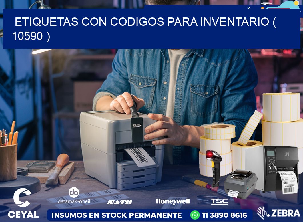 ETIQUETAS CON CODIGOS PARA INVENTARIO ( 10590 )