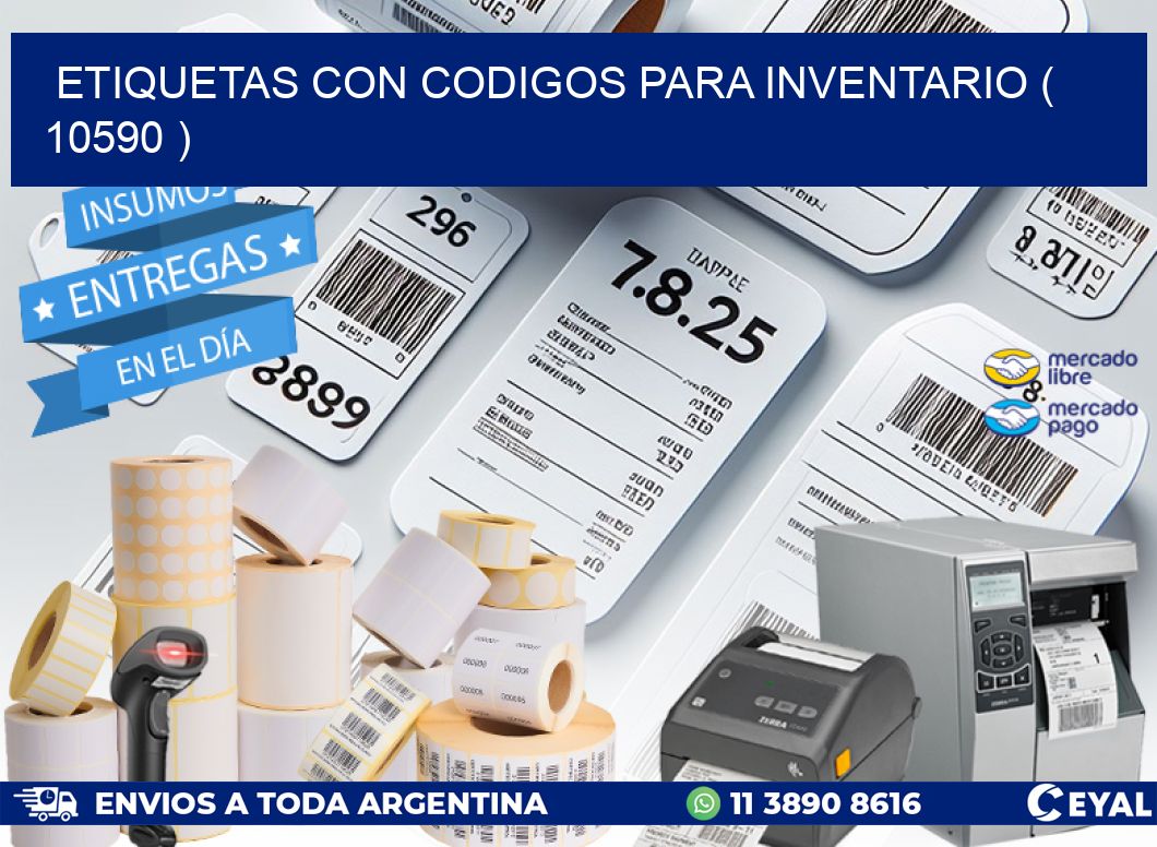 ETIQUETAS CON CODIGOS PARA INVENTARIO ( 10590 )