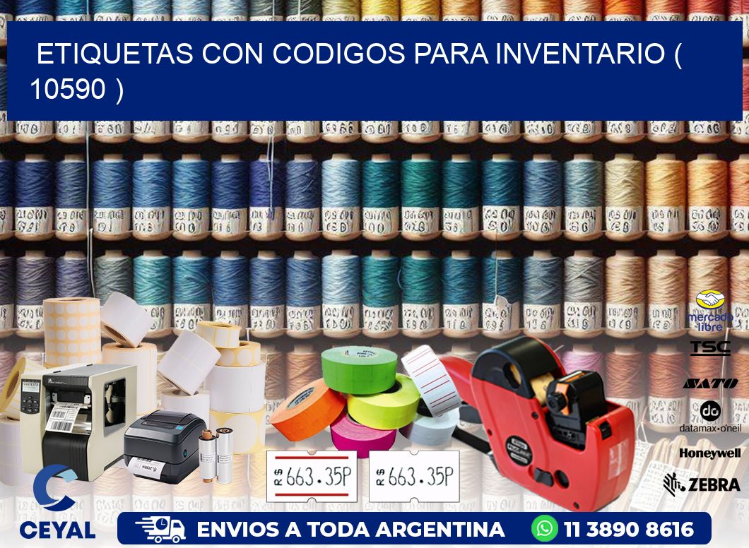 ETIQUETAS CON CODIGOS PARA INVENTARIO ( 10590 )