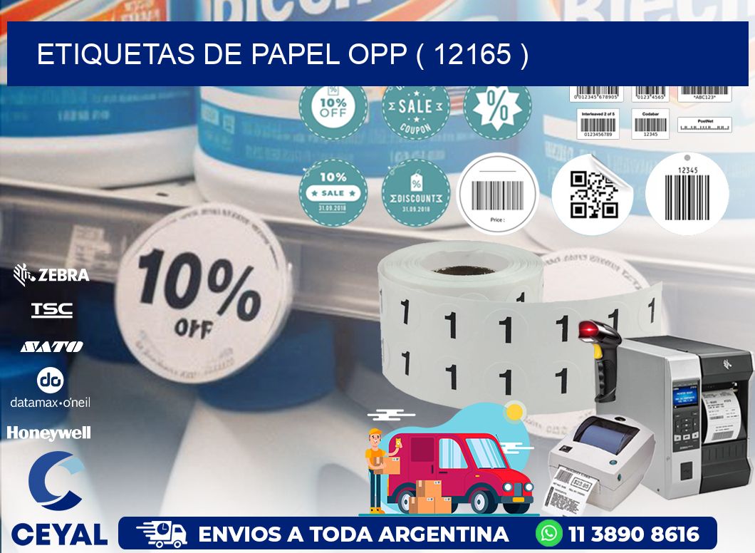 ETIQUETAS DE PAPEL OPP ( 12165 )