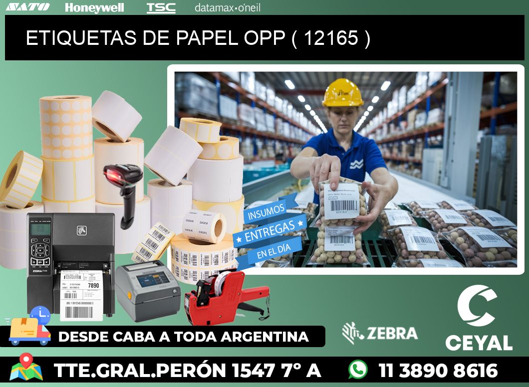 ETIQUETAS DE PAPEL OPP ( 12165 )