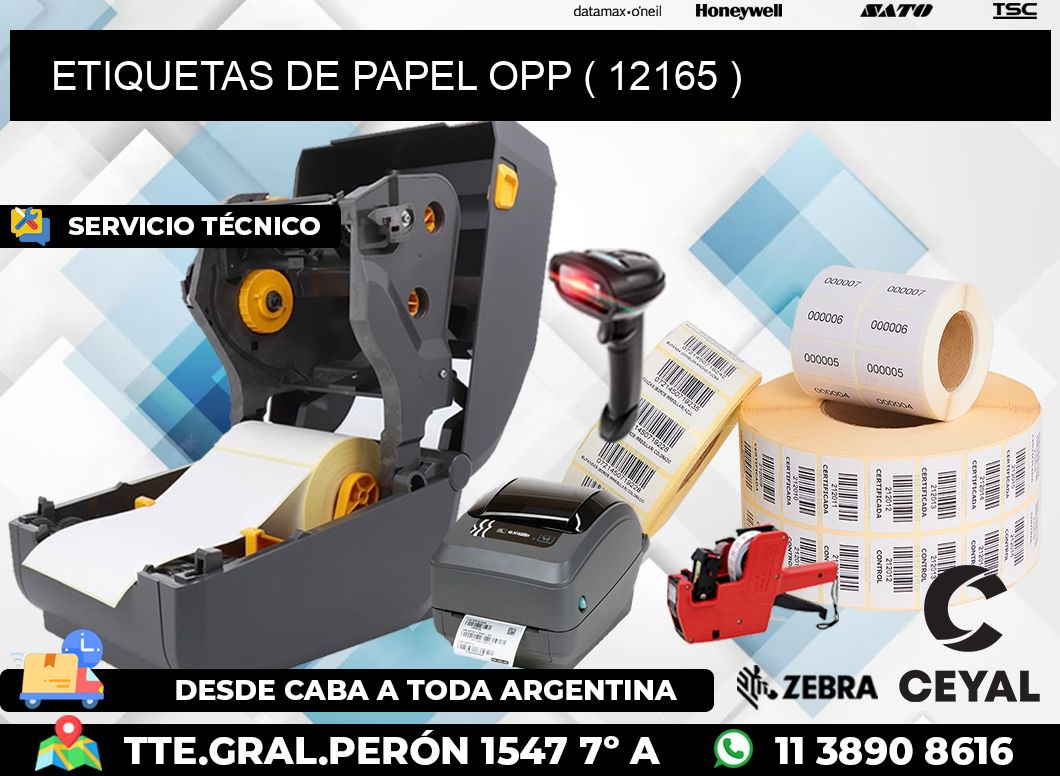 ETIQUETAS DE PAPEL OPP ( 12165 )