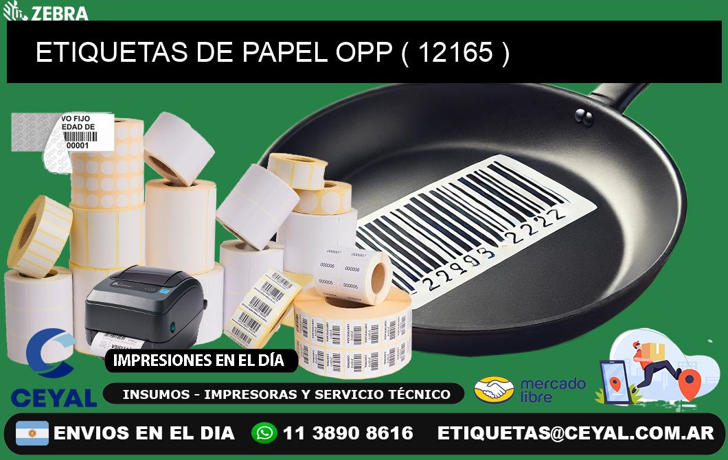 ETIQUETAS DE PAPEL OPP ( 12165 )