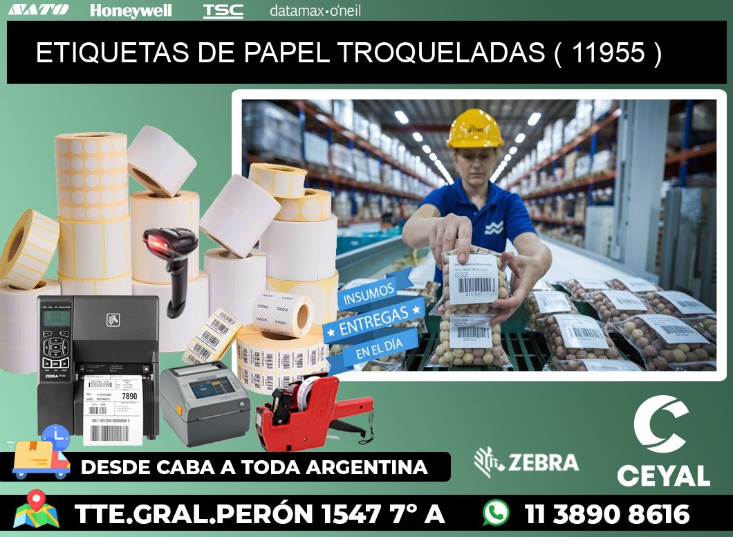 ETIQUETAS DE PAPEL TROQUELADAS ( 11955 )