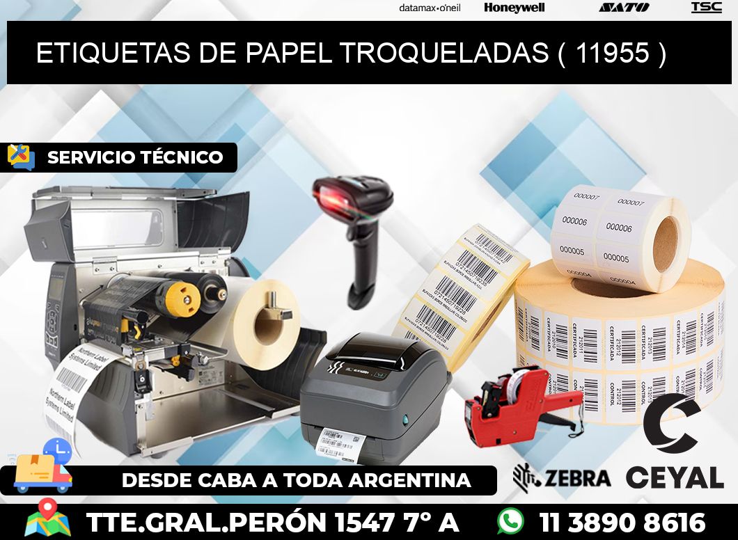 ETIQUETAS DE PAPEL TROQUELADAS ( 11955 )