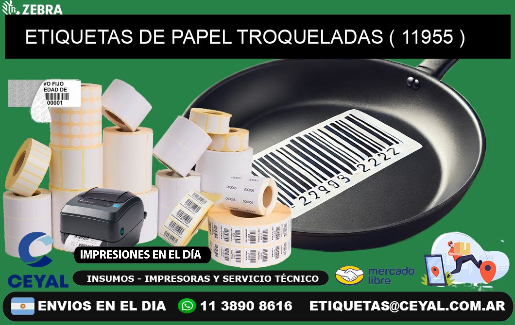 ETIQUETAS DE PAPEL TROQUELADAS ( 11955 )