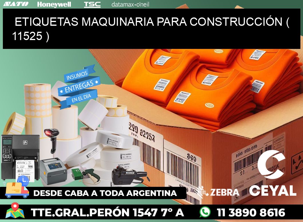 ETIQUETAS MAQUINARIA PARA CONSTRUCCIÓN ( 11525 )