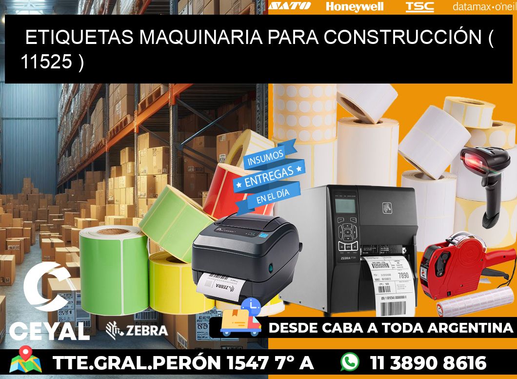 ETIQUETAS MAQUINARIA PARA CONSTRUCCIÓN ( 11525 )