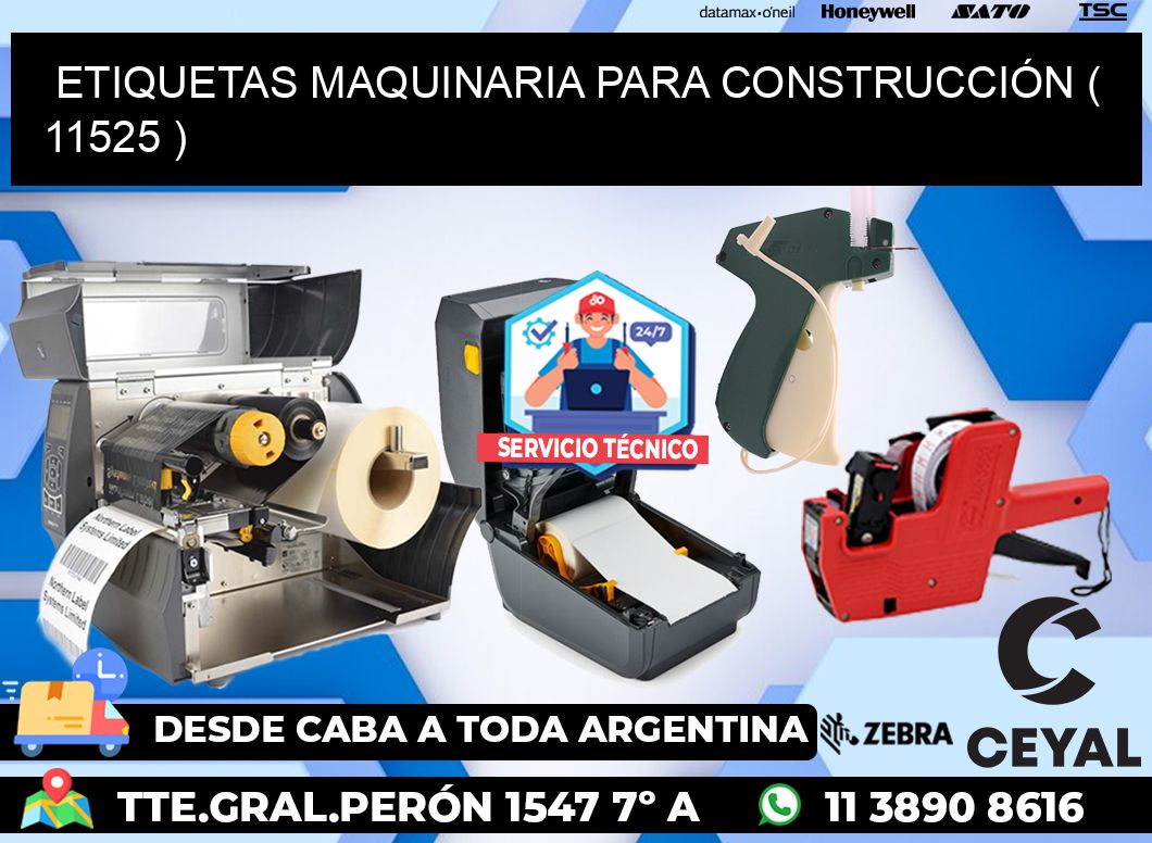 ETIQUETAS MAQUINARIA PARA CONSTRUCCIÓN ( 11525 )