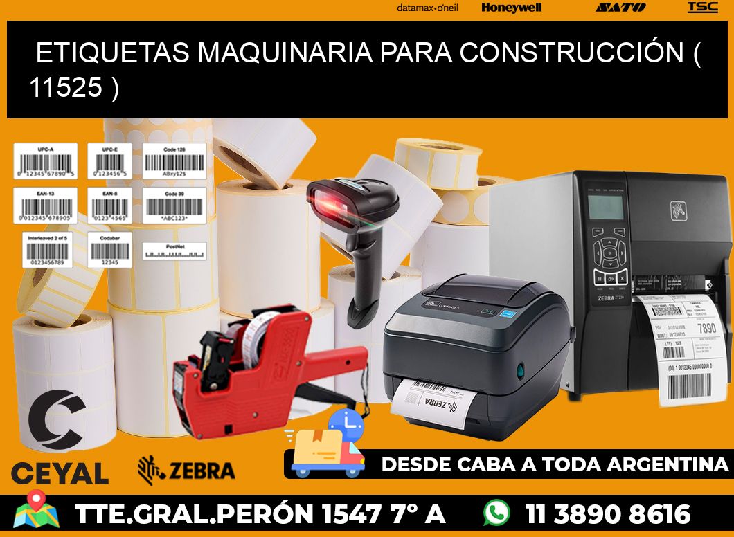 ETIQUETAS MAQUINARIA PARA CONSTRUCCIÓN ( 11525 )