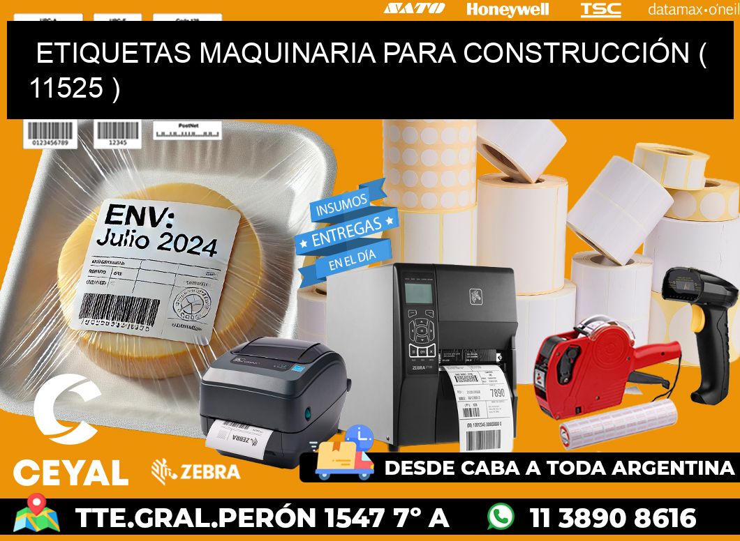 ETIQUETAS MAQUINARIA PARA CONSTRUCCIÓN ( 11525 )