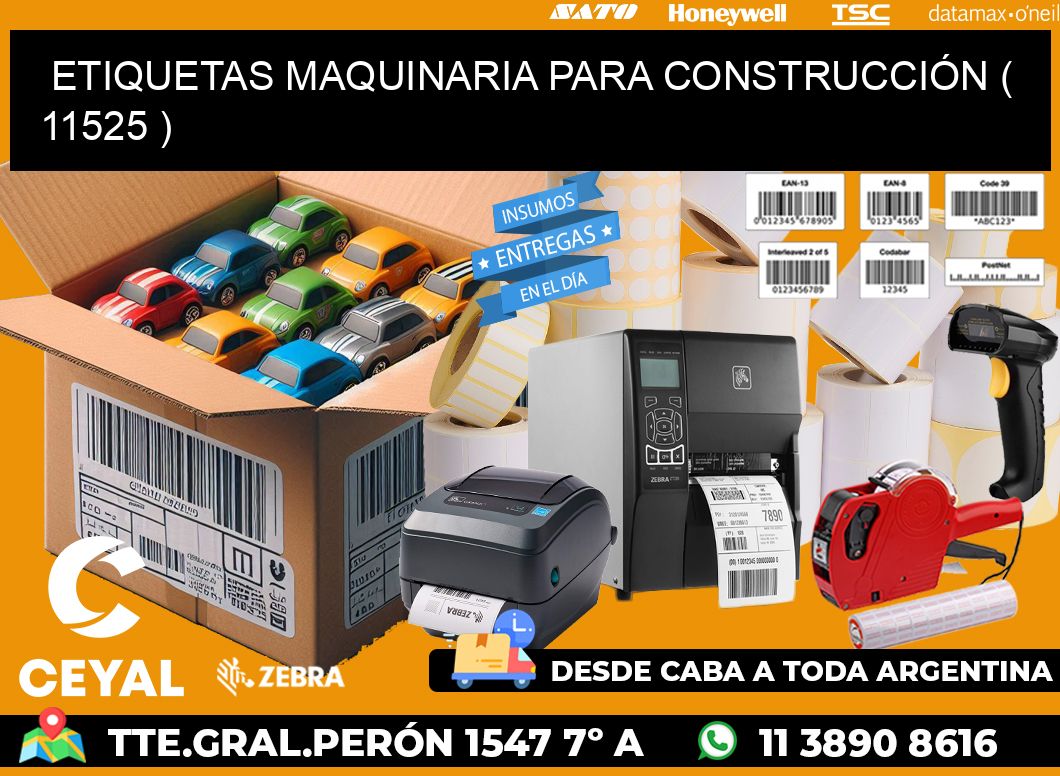 ETIQUETAS MAQUINARIA PARA CONSTRUCCIÓN ( 11525 )