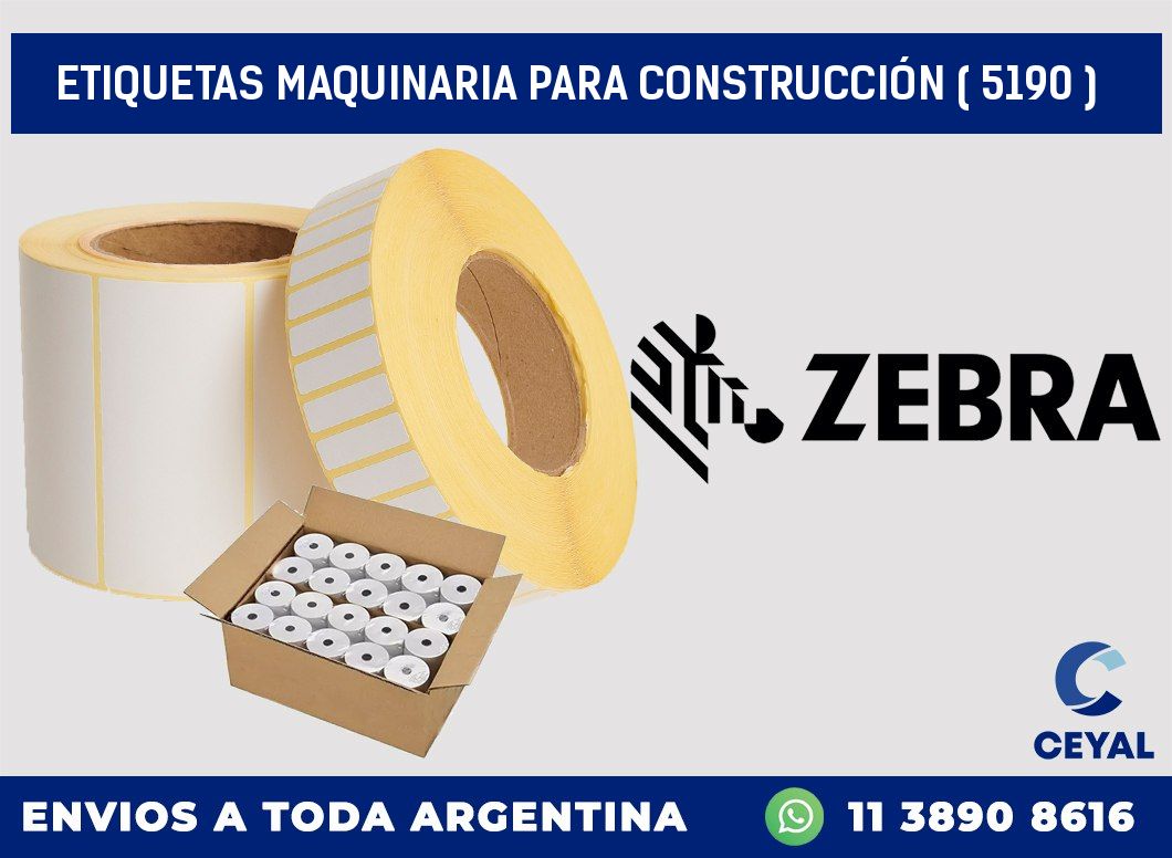 ETIQUETAS MAQUINARIA PARA CONSTRUCCIÓN ( 5190 )