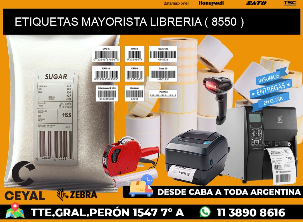 ETIQUETAS MAYORISTA LIBRERIA ( 8550 )