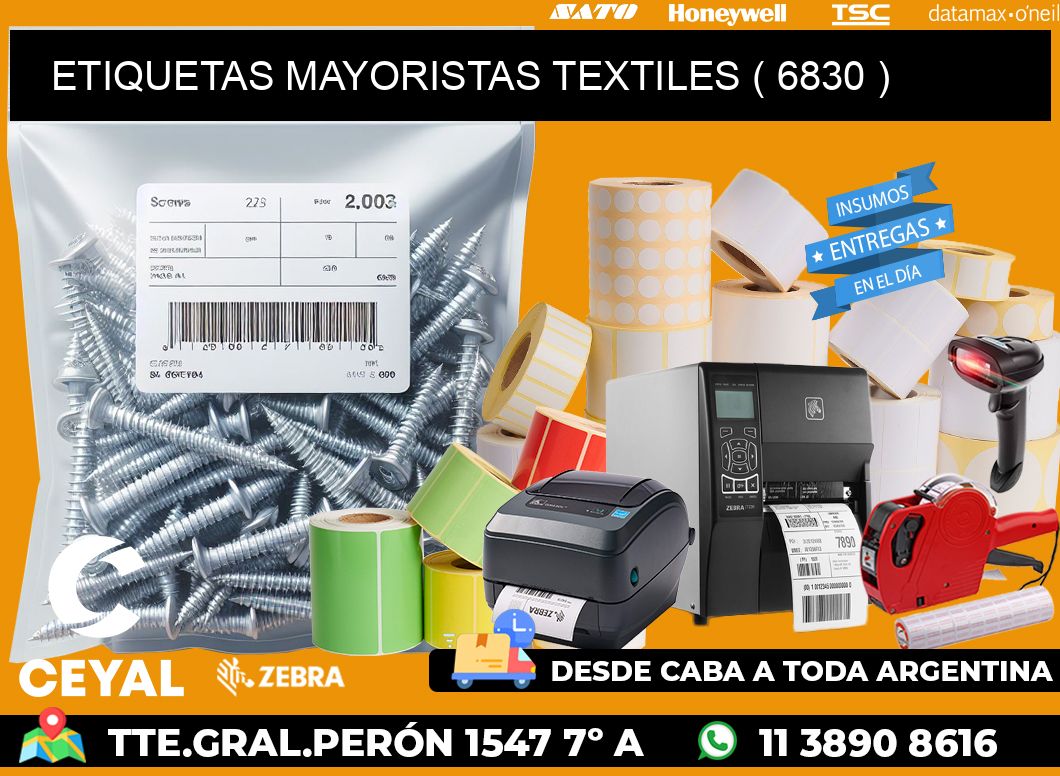 ETIQUETAS MAYORISTAS TEXTILES ( 6830 )