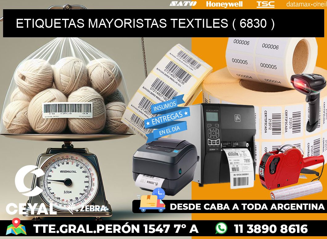 ETIQUETAS MAYORISTAS TEXTILES ( 6830 )