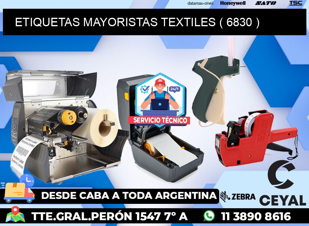 ETIQUETAS MAYORISTAS TEXTILES ( 6830 )