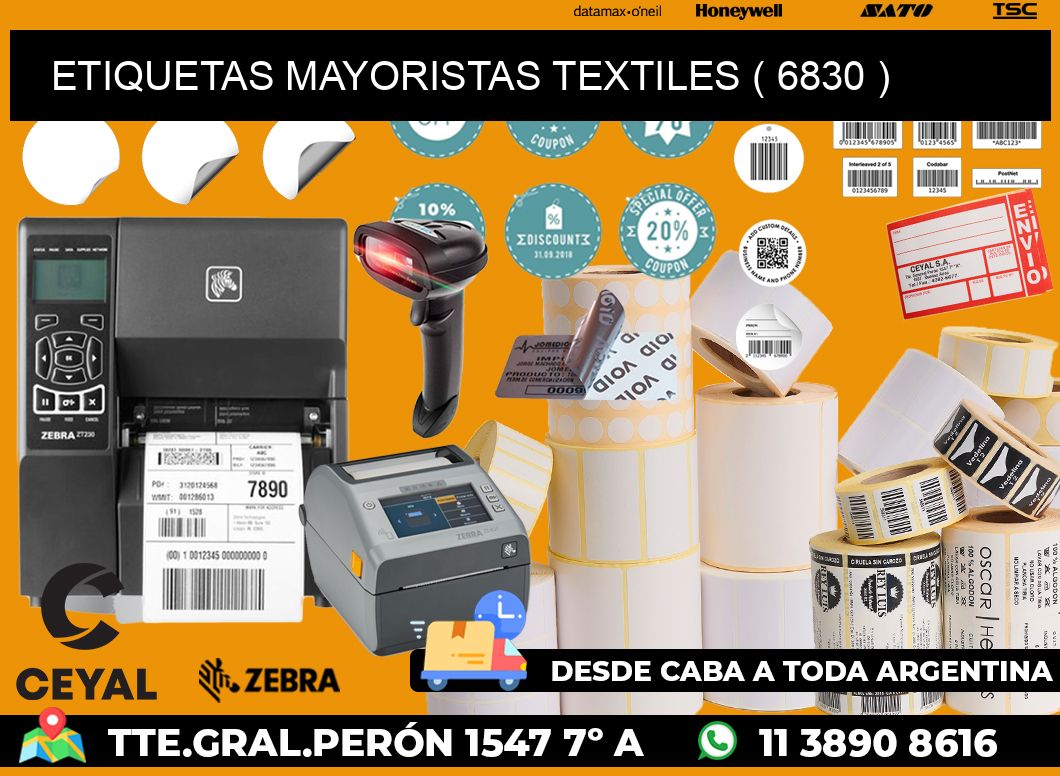 ETIQUETAS MAYORISTAS TEXTILES ( 6830 )