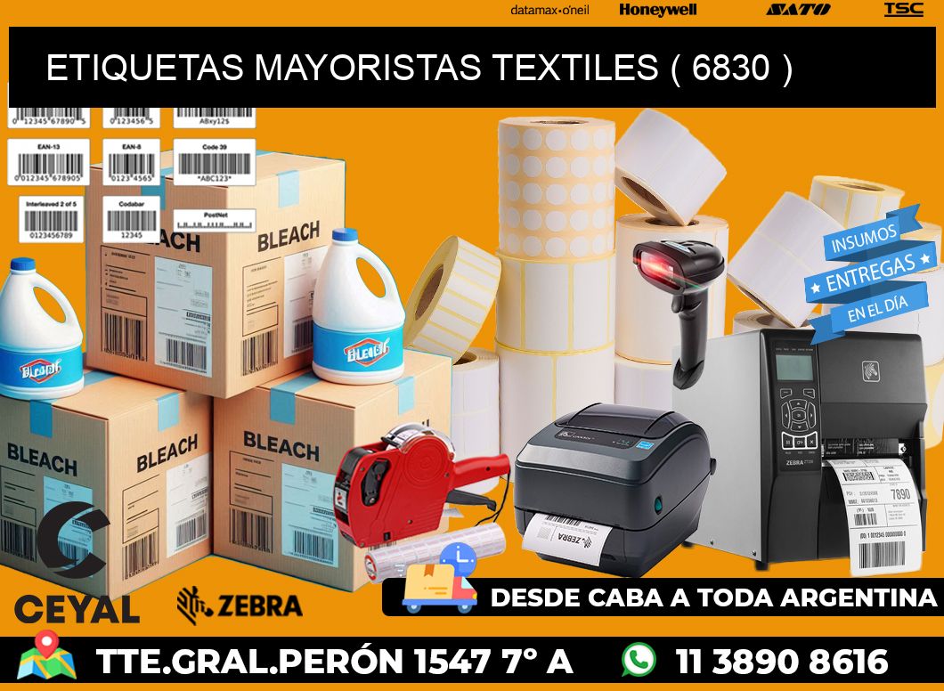 ETIQUETAS MAYORISTAS TEXTILES ( 6830 )