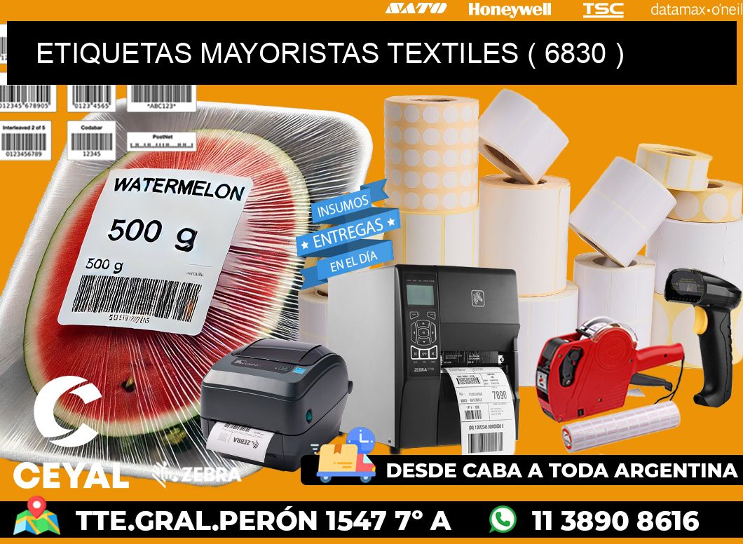 ETIQUETAS MAYORISTAS TEXTILES ( 6830 )