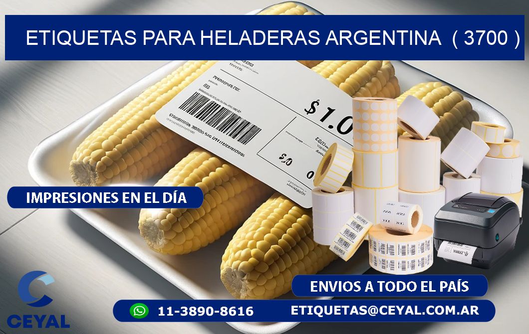 ETIQUETAS PARA HELADERAS ARGENTINA  ( 3700 )