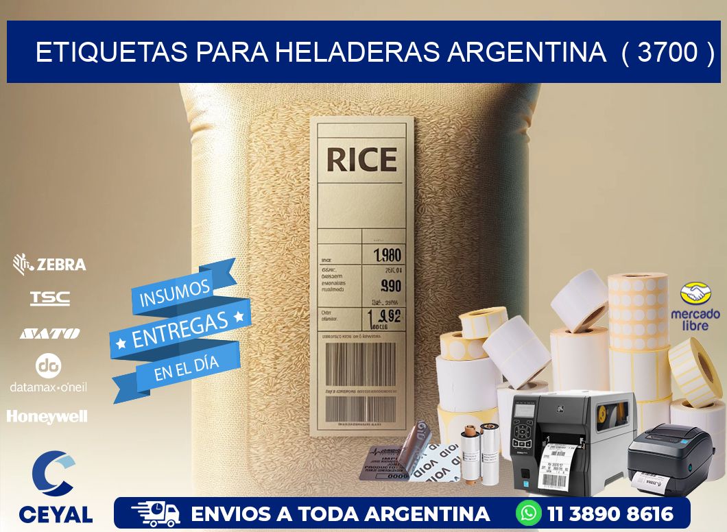 ETIQUETAS PARA HELADERAS ARGENTINA  ( 3700 )